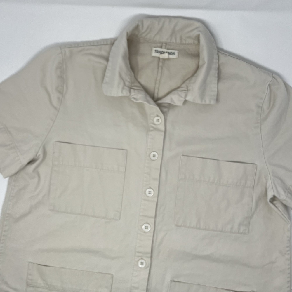 Tradlands Finn Cotton Jumpsuit Romper Natural Beige Cottagecore Size Medium
